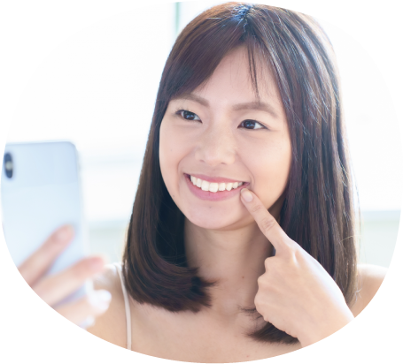 デュアルホワイトニングの様子